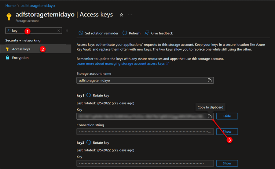 Get account key