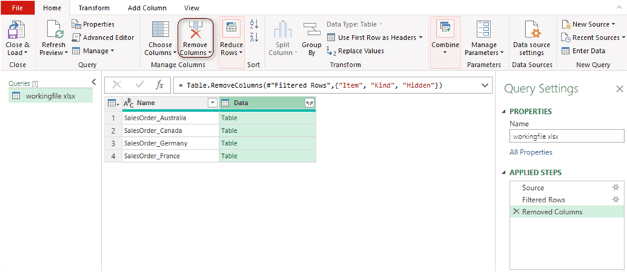 Remove unneeded columns