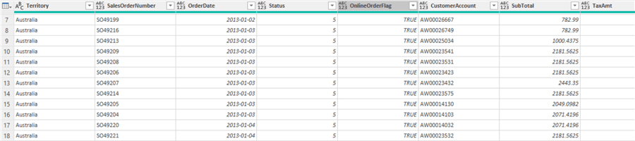 Preview the result of combined query