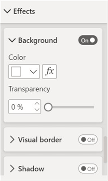 Effects editing options