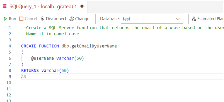 hit Enter to see the function autocomplete itself