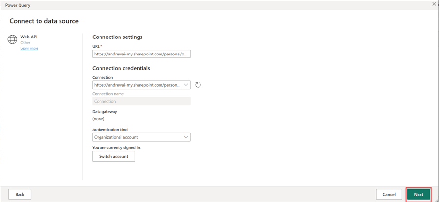 Connection Settings