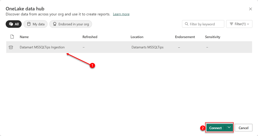 Connect Datamart to Power BI Desktop