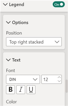 Legend formatting option
