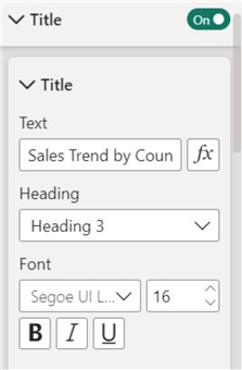 Title formatting option