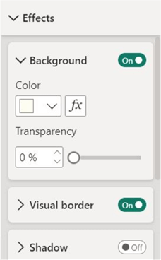 Effects formatting option