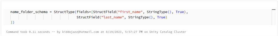 Set the schema for both the nested fields