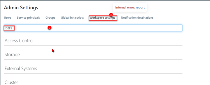 enable the DBFS