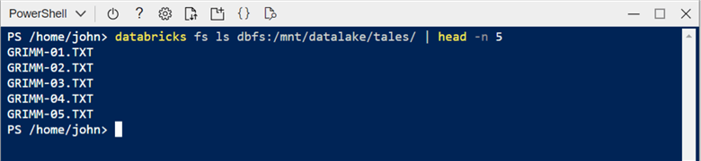 Databricks CLI - list files in mounted storage