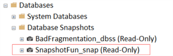 Snapshot SSMS