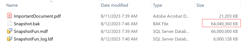File size