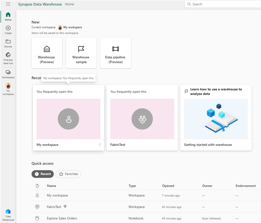 data warehouse persona