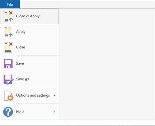Closing power query editor