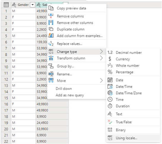 convert string to decimal using a locale