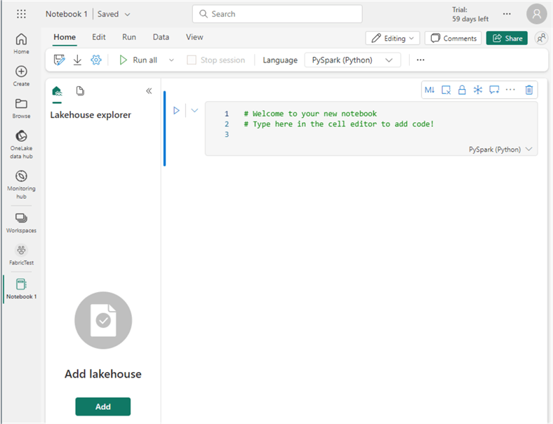 How to use Notebooks in a Microsoft Fabric Lakehouse
