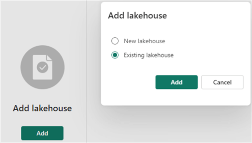 add a lakehouse to the notebook
