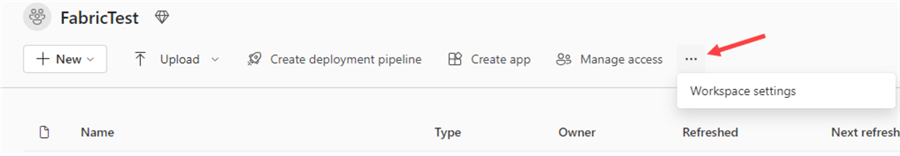 workspace settings