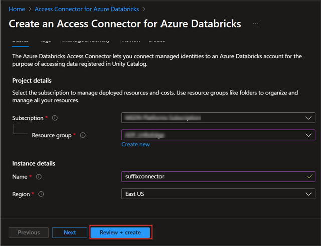 create access connector
