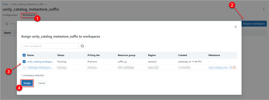 assign to workspace