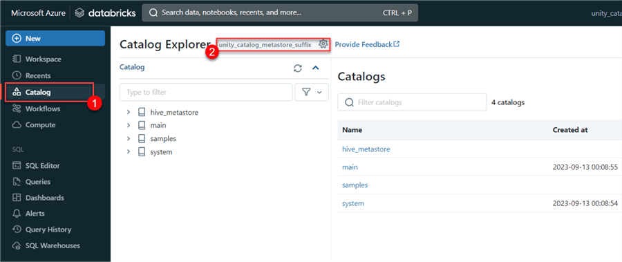 catalog explorer
