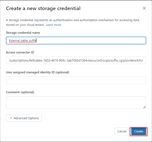 create credential