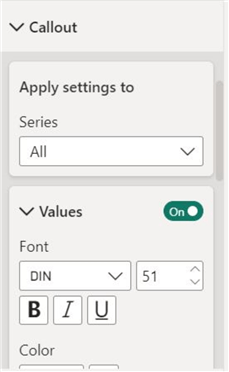 Callout formatting option