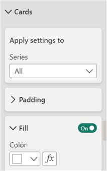 Cards formatting option