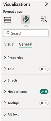 General formatting options