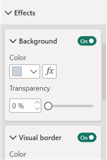 Effects formatting option