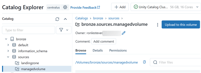 ManagedVolume View of Managed Volume