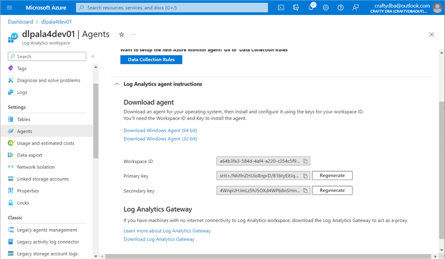 Databricks Processing - Part 1 - Grab keys for log analytics REST API call