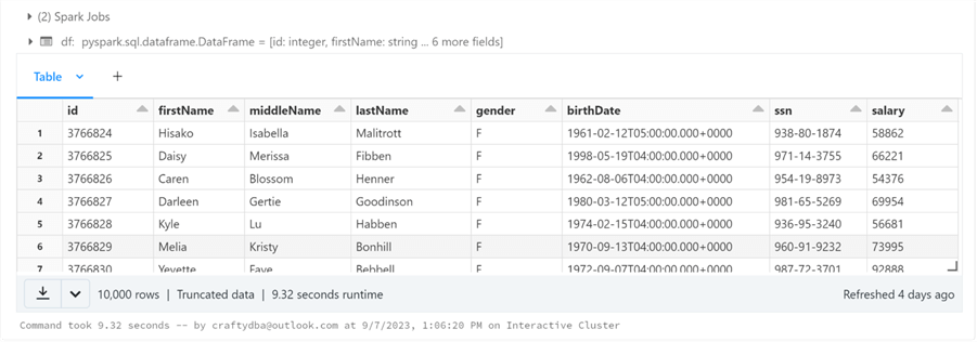 Databricks Processing - Part 1 - Read DELTA file format
