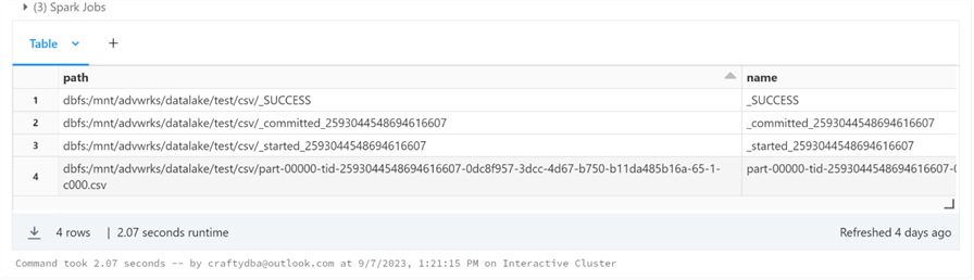 Databricks Processing - Part 1 - Write CSV file format