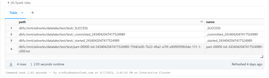 Databricks Processing - Part 1 - Write TEXT file format