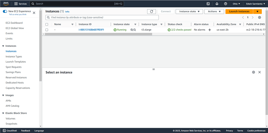 AWS EC2 Dashboard