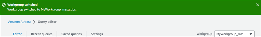 Switch workgroup notification