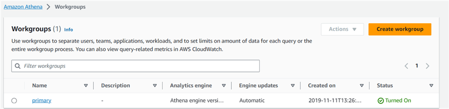 Create workgroup
