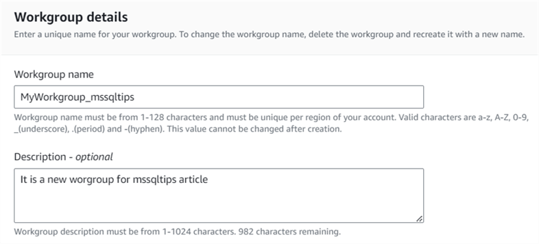 Workgroup name
