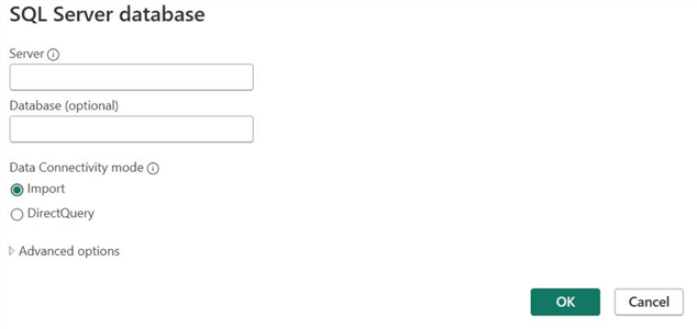 SQL Server database window