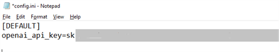 config file