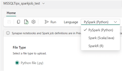 change language of the spark job