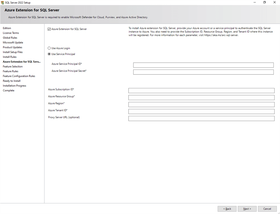 Azure Extension for SQL Server