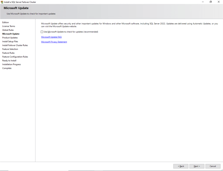 Step 6 Microsoft Update