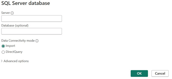 SQL Server database window
