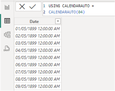 CALENDARAUTO function with fiscal year month