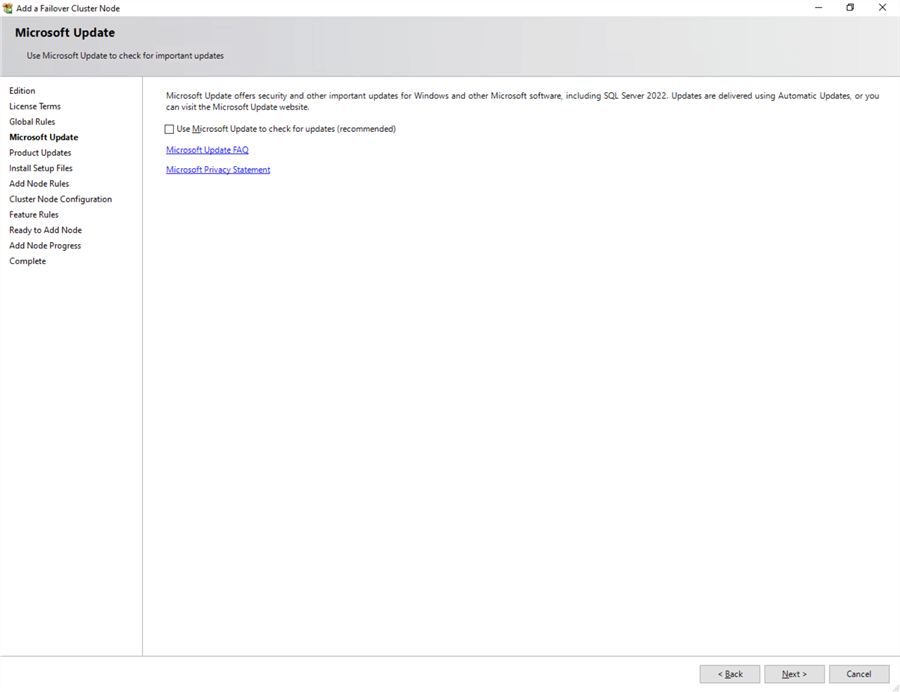 Microsoft update