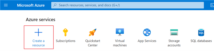 Azure Portal - Create a resource