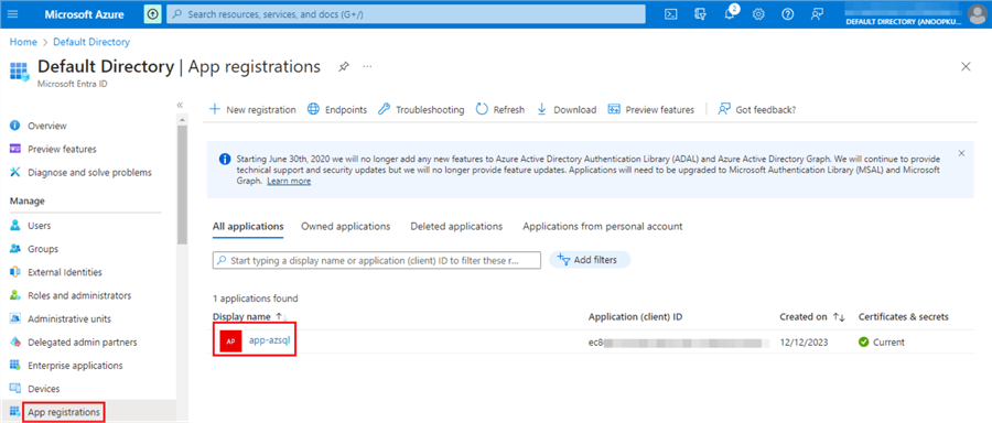 App registration