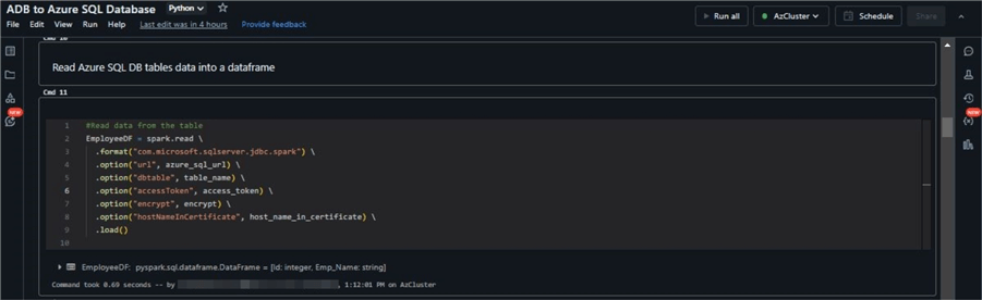 Secure Azure SQL Connection