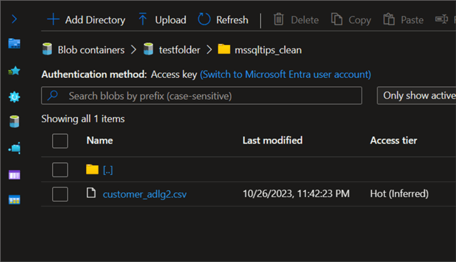 New file is copied